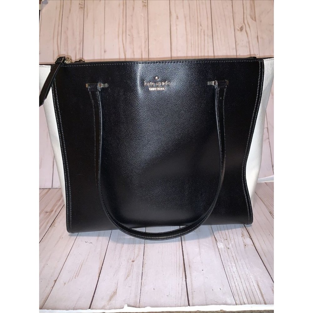 Kate Spade Medium Size Black and White Leather Purse